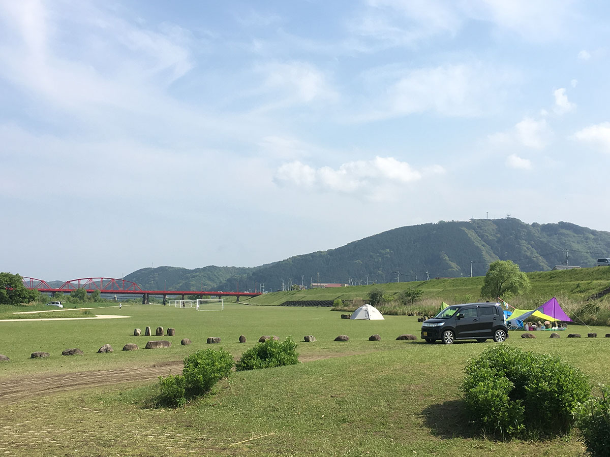 四万十川キャンプ場のテントサイト