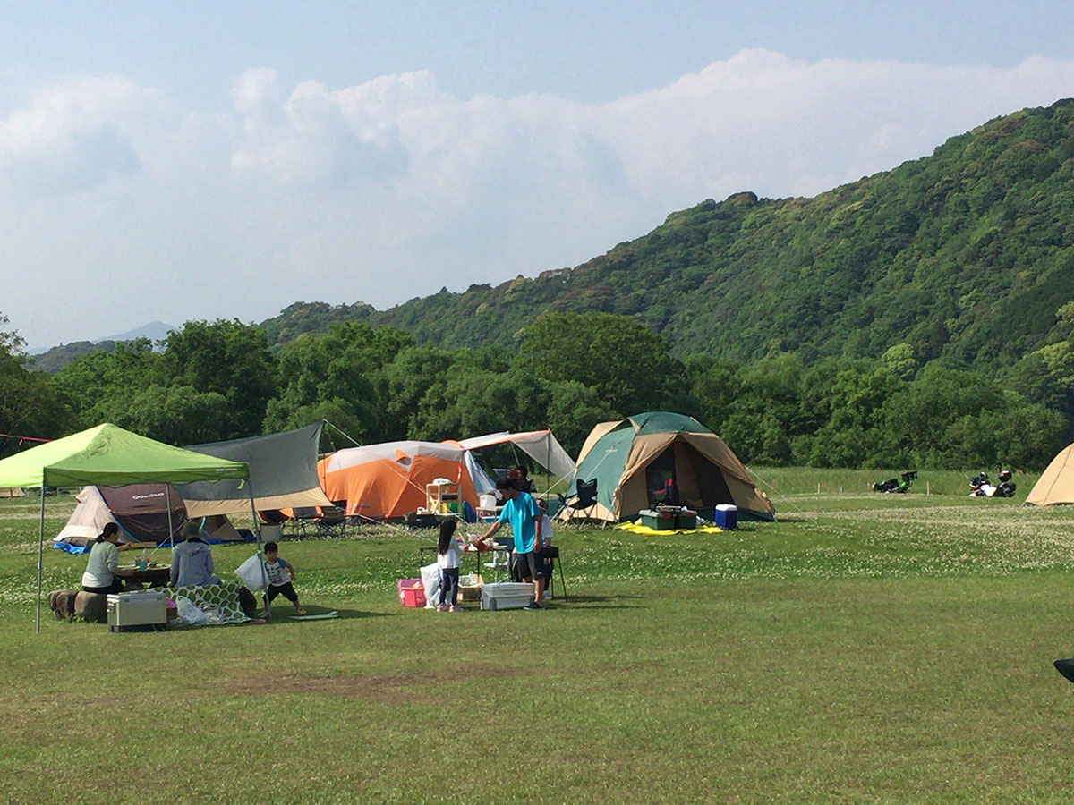 四万十川キャンプ場のテントサイト
